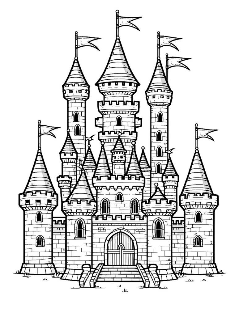 castle coloring pages