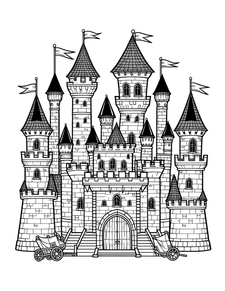 castle coloring pages