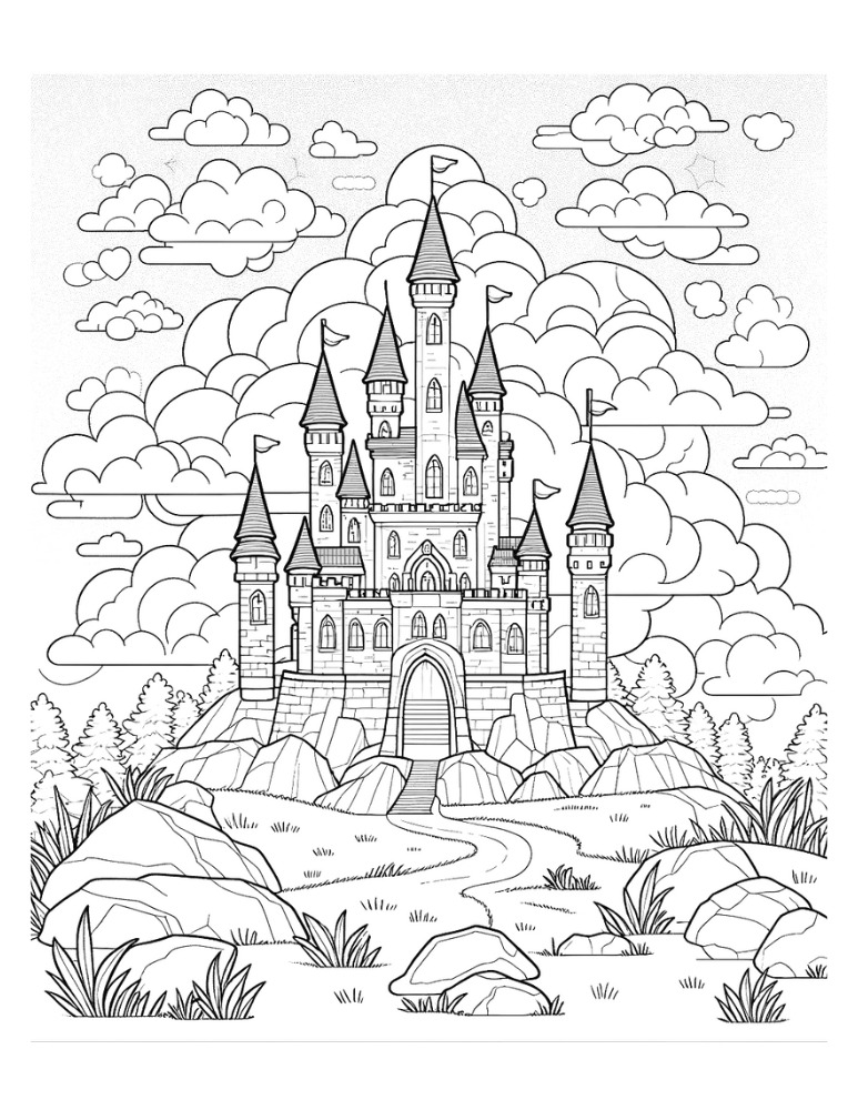 castle coloring pages