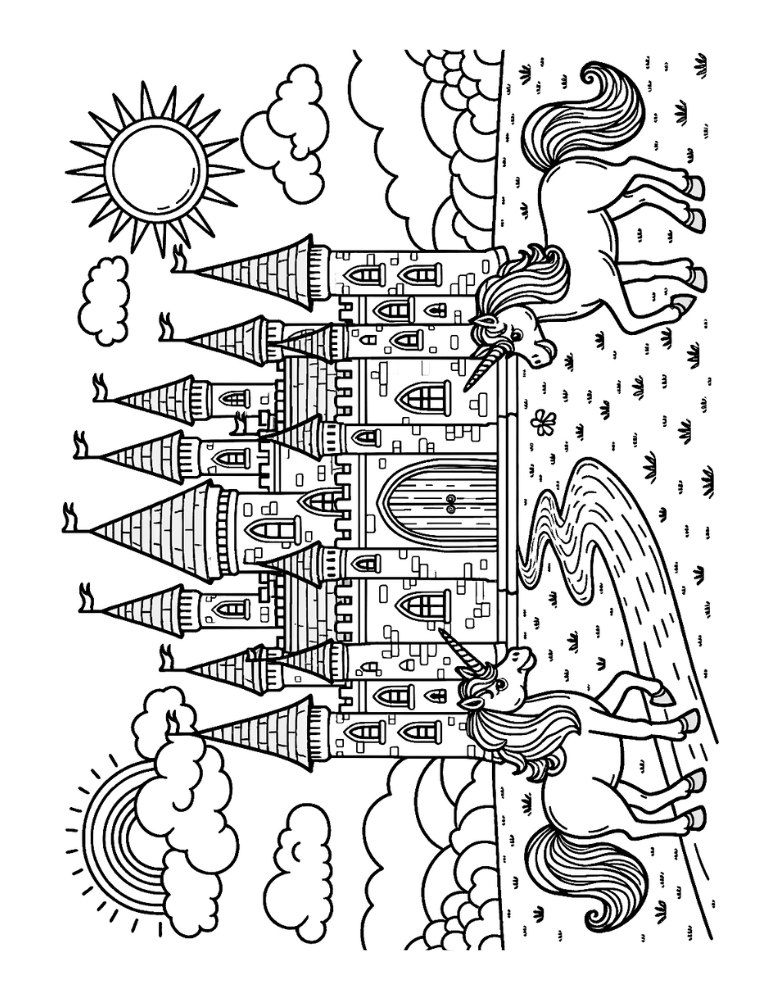 castle coloring pages