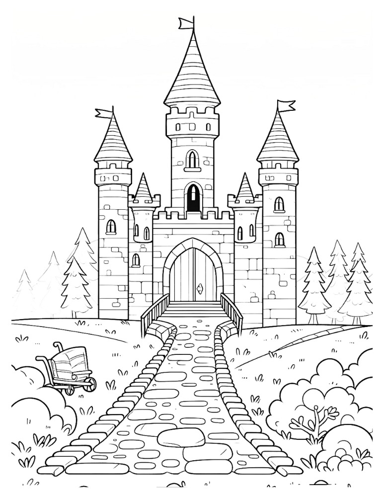 castle coloring pages