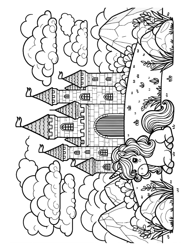 castle coloring pages