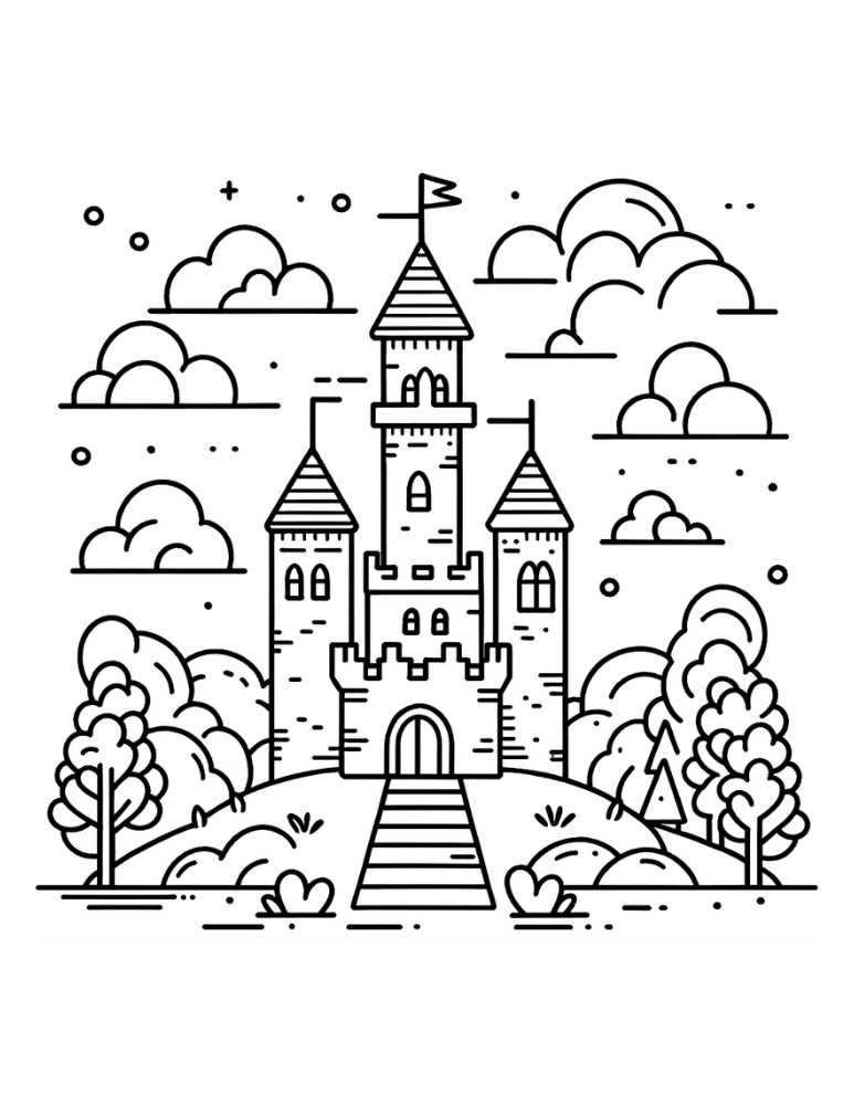 castle coloring pages