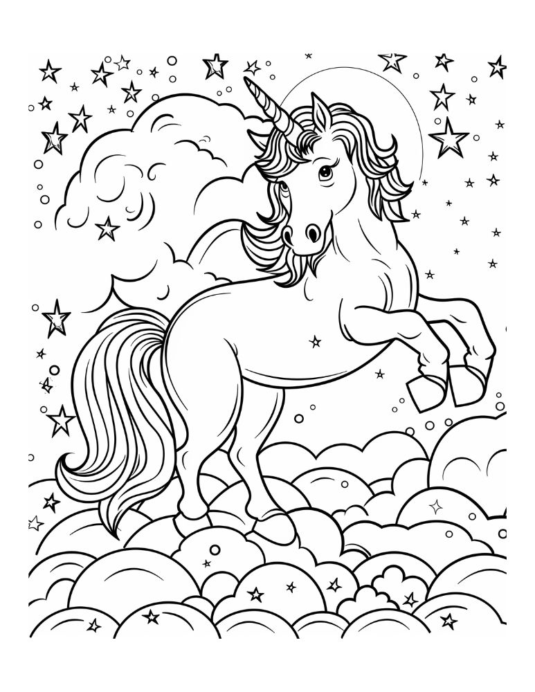 unicorn coloring page