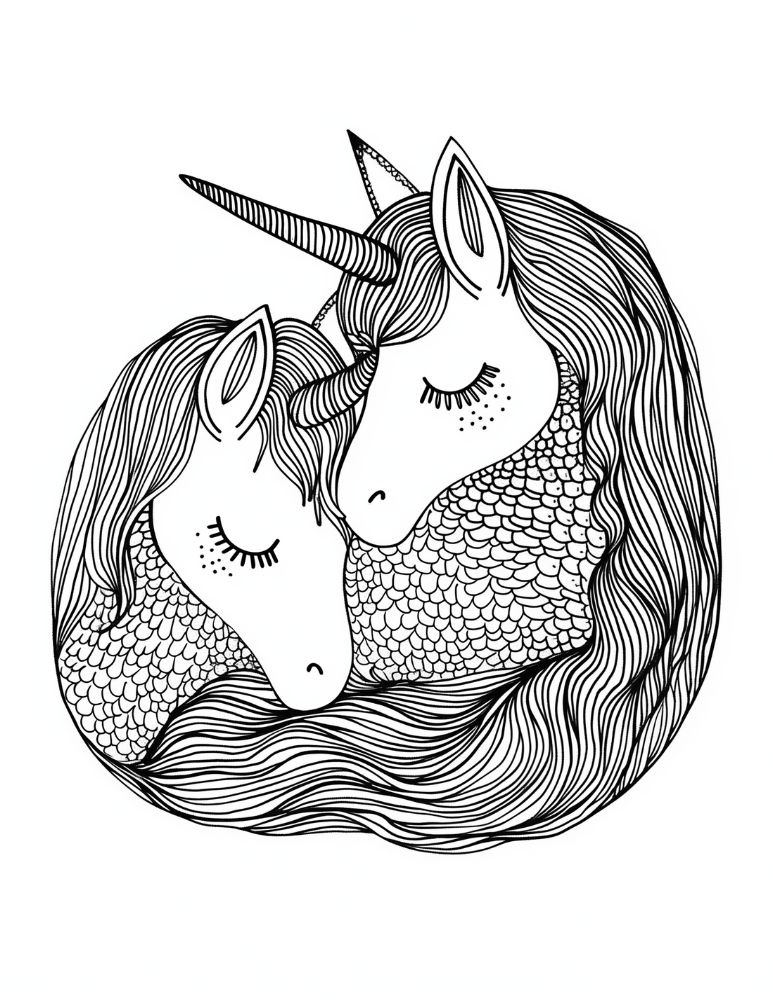 unicorn coloring page