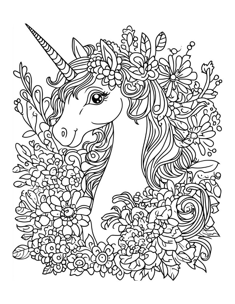 unicorn coloring page