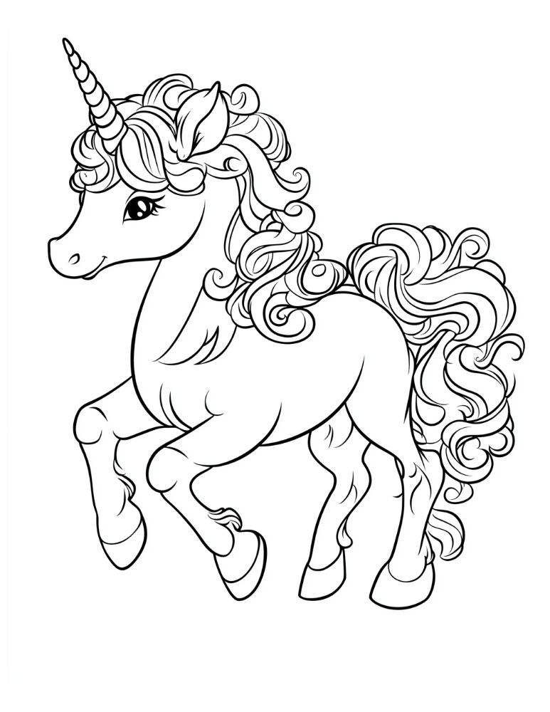 unicorn coloring page