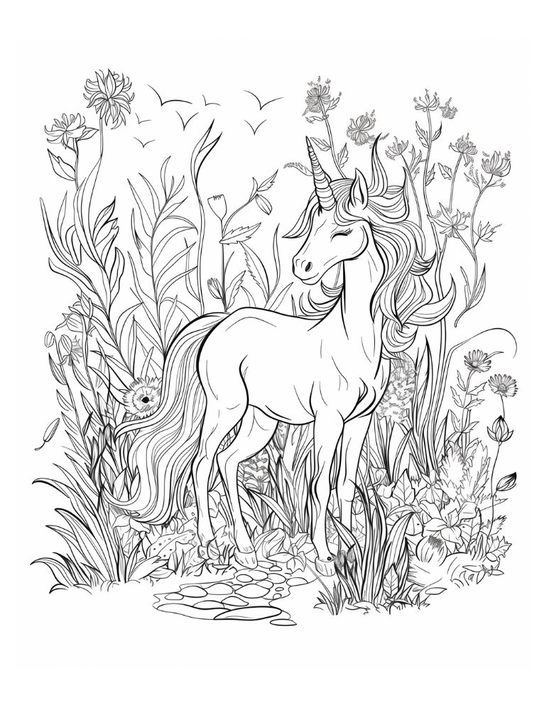 unicorn coloring page