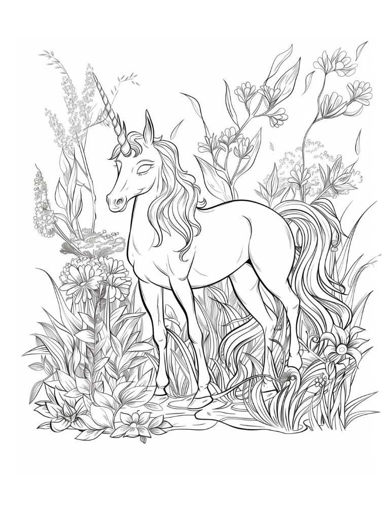 unicorn coloring page