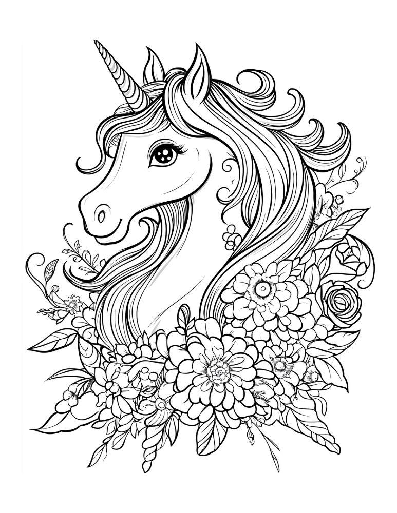 unicorn coloring page