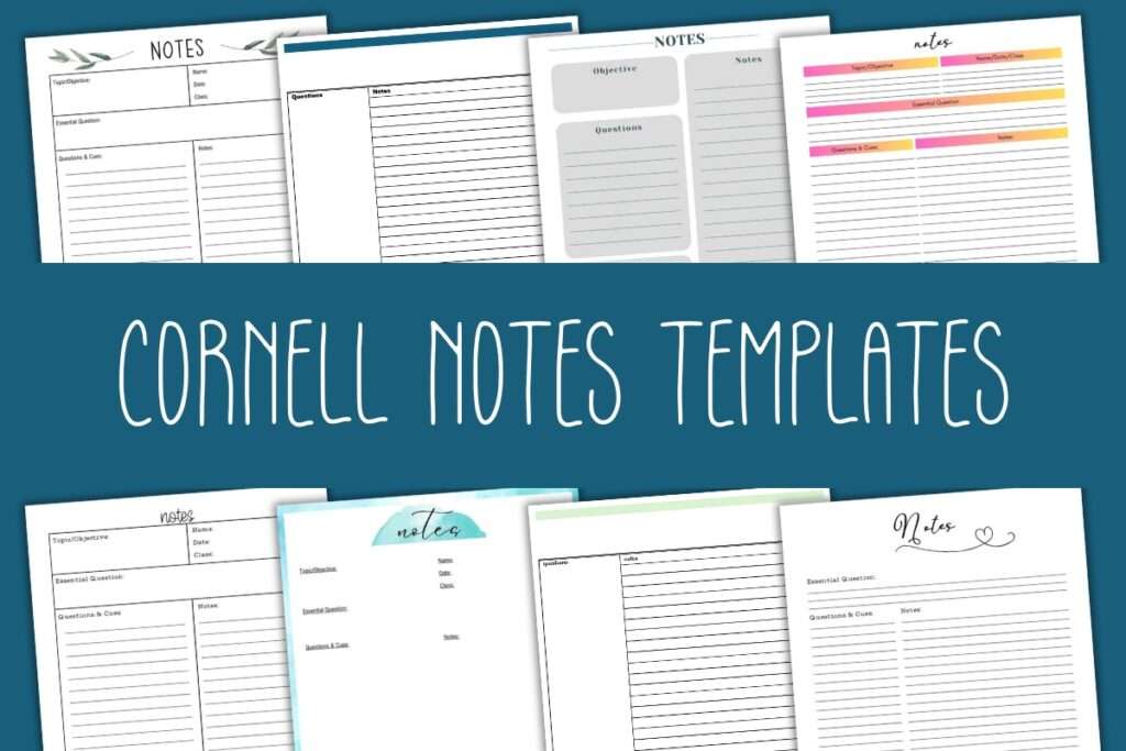 Cornell notes templates