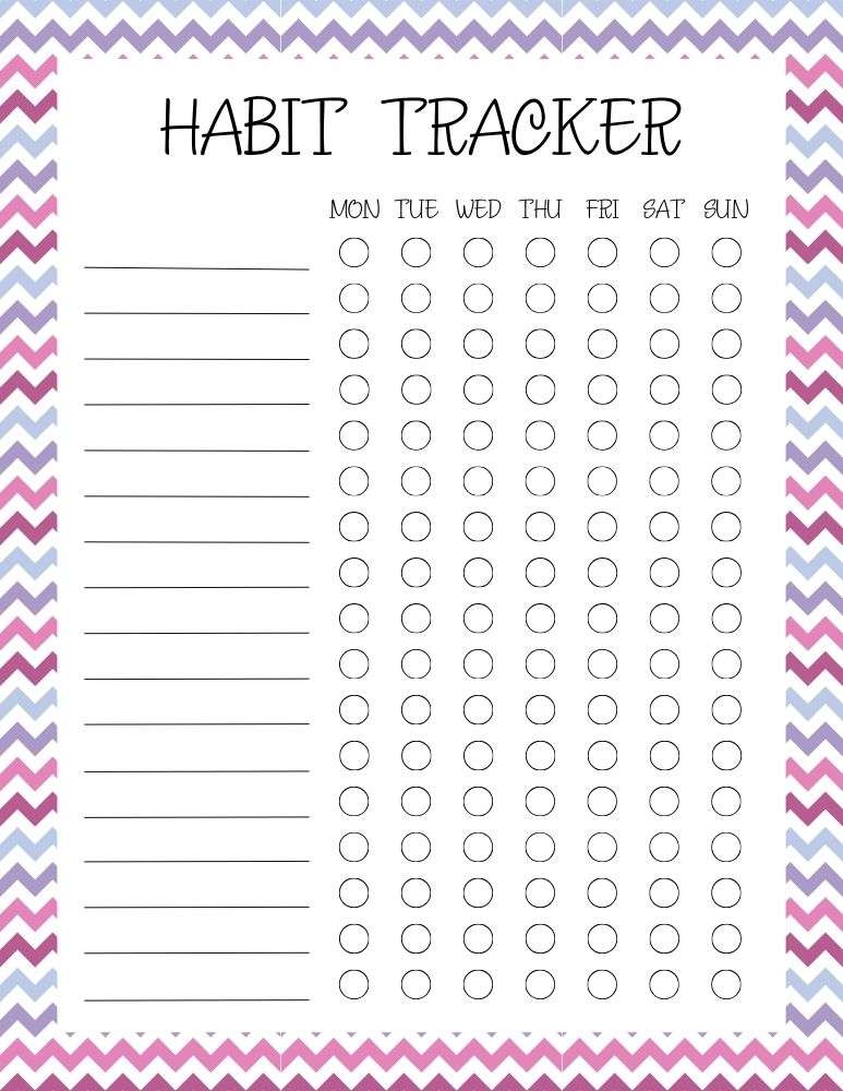 printable habit tracker,  PDF, Free Printable