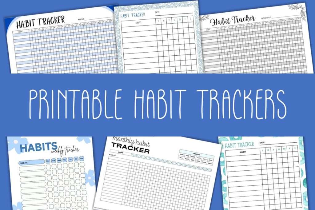 printable habit trackers