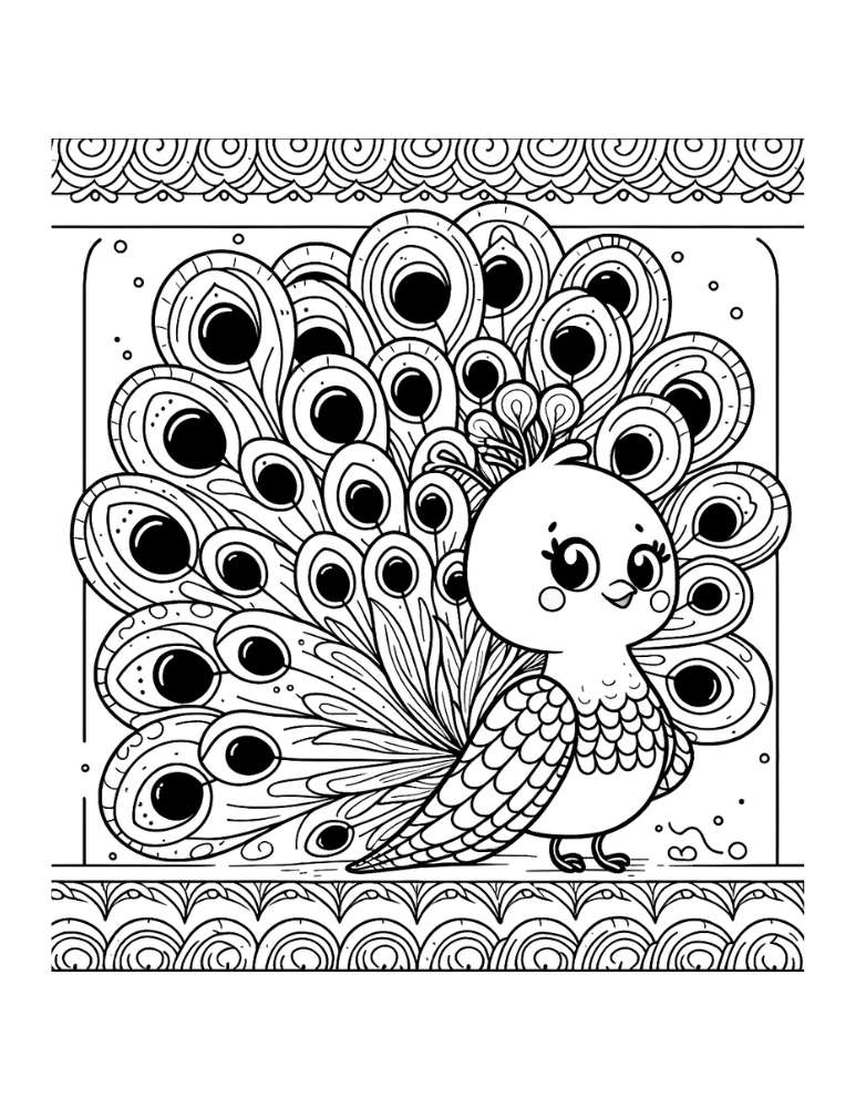 printable peacock coloring pages,  PDF, Free Printable