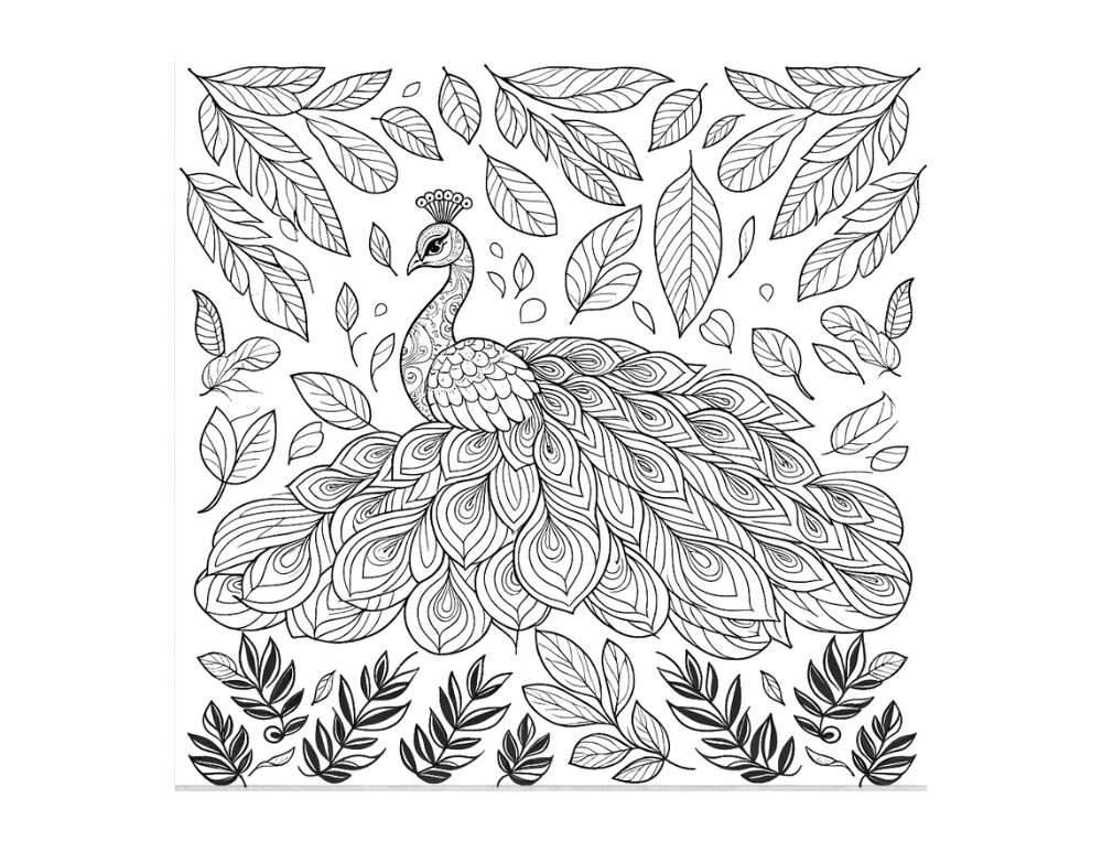 printable peacock coloring pages,  PDF, Free Printable