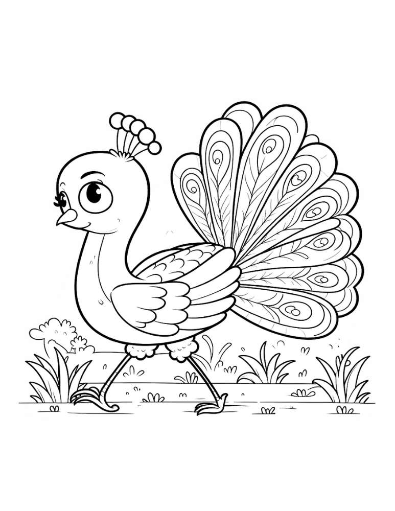 printable peacock coloring pages,  PDF, Free Printable