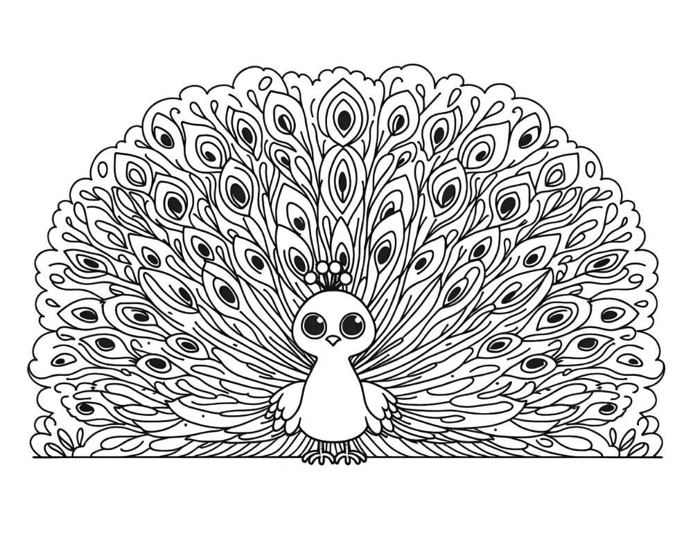 printable peacock coloring pages,  PDF, Free Printable