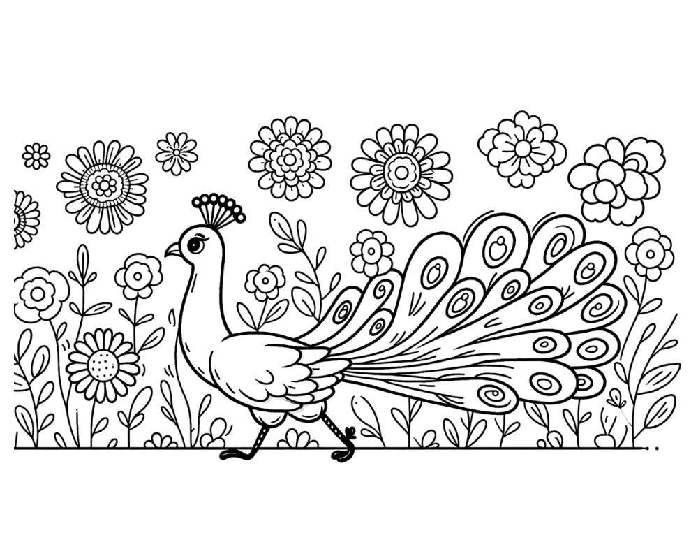 printable peacock coloring pages,  PDF, Free Printable