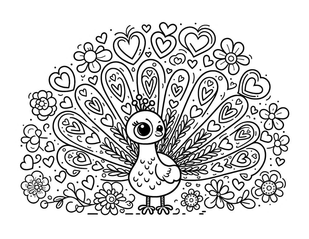 printable peacock coloring pages,  PDF, Free Printable