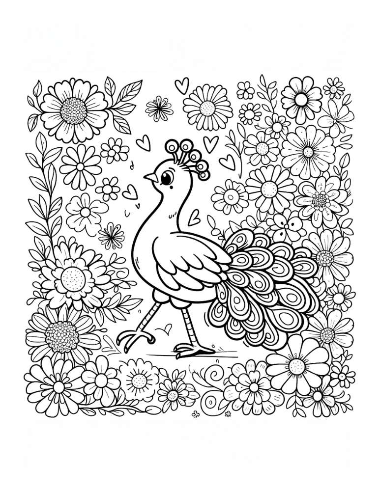 printable peacock coloring pages,  PDF, Free Printable