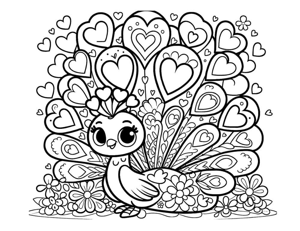 printable peacock coloring pages,  PDF, Free Printable