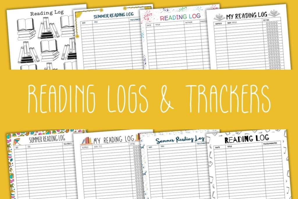 printable reading logs example pages